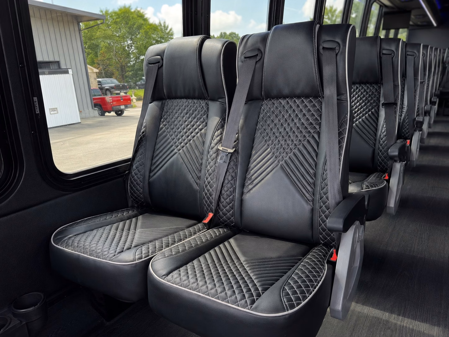 56 passenger charter bus inside